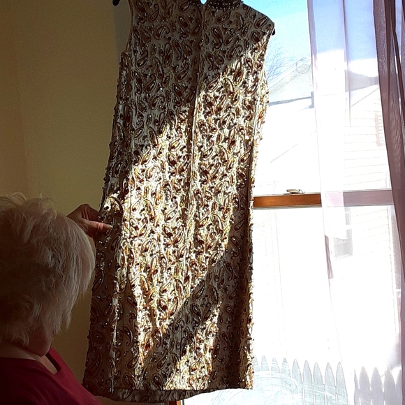 Beaded dress by Nat kaplan New York one of a kind - Picture 5 of 6